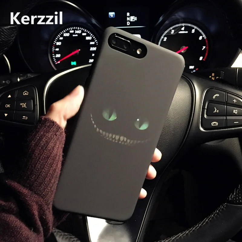 Kerzzil Чеширский кот Черная пантера Чехлы для iPhone 7 6 6S 8 Plus Матовый Жесткий PC задняя
