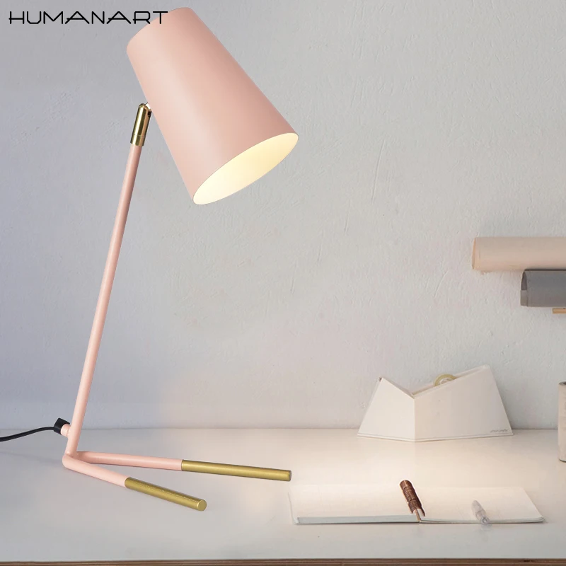 

Nordic iron table lamp E27 LED eye protect desk lamp study bedroom office reading lighting