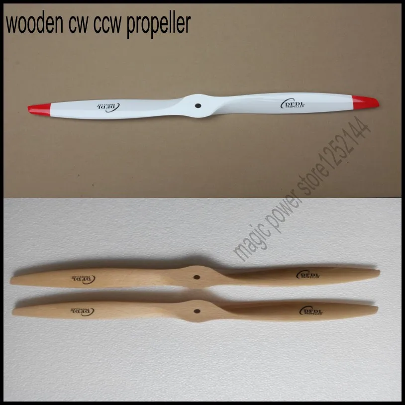 1pc Flight Model 16x6 Strong Wooden CW Propeller Gasoline Prop For RC Plane