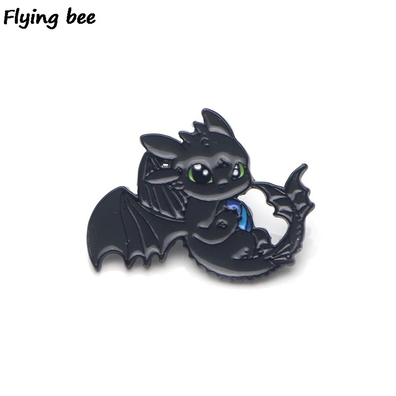 

Flyingbee How to train your dragon Enamel Pin For Clothes Bags Backpack badge Personality Brooch Shirt Lapel Pins X0209
