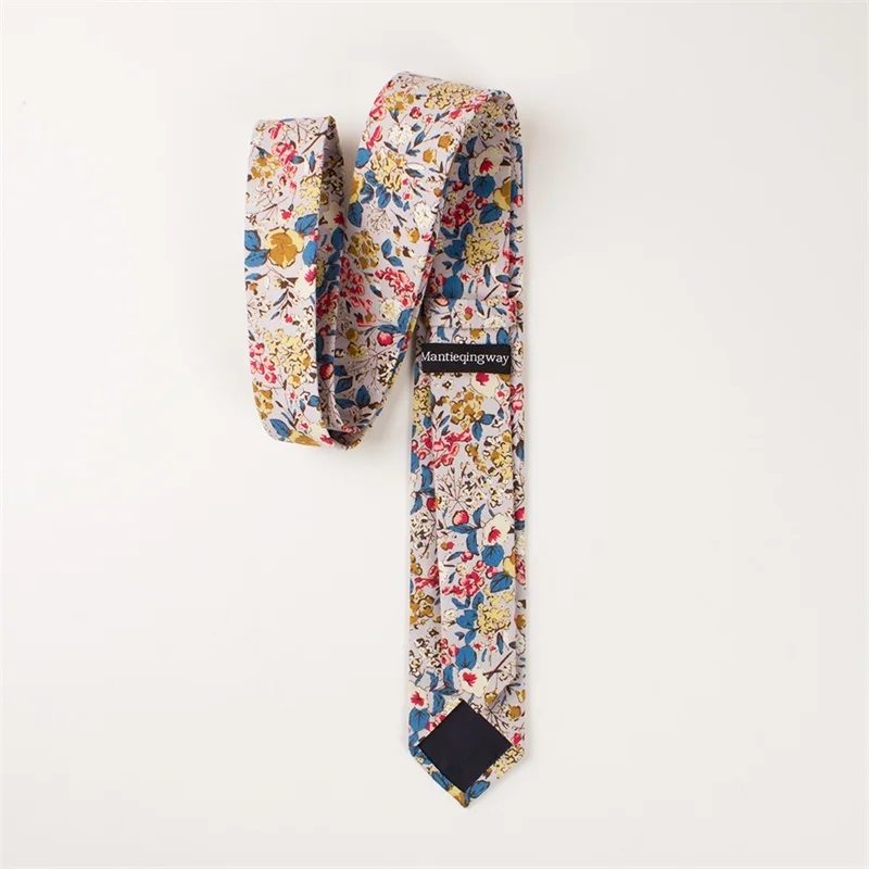 Mantieqingway 6 см галстуки для мужчин хлопок Цветочный галстук для свадебной вечеринки Corbatas модные повседневные печатные Галстуки