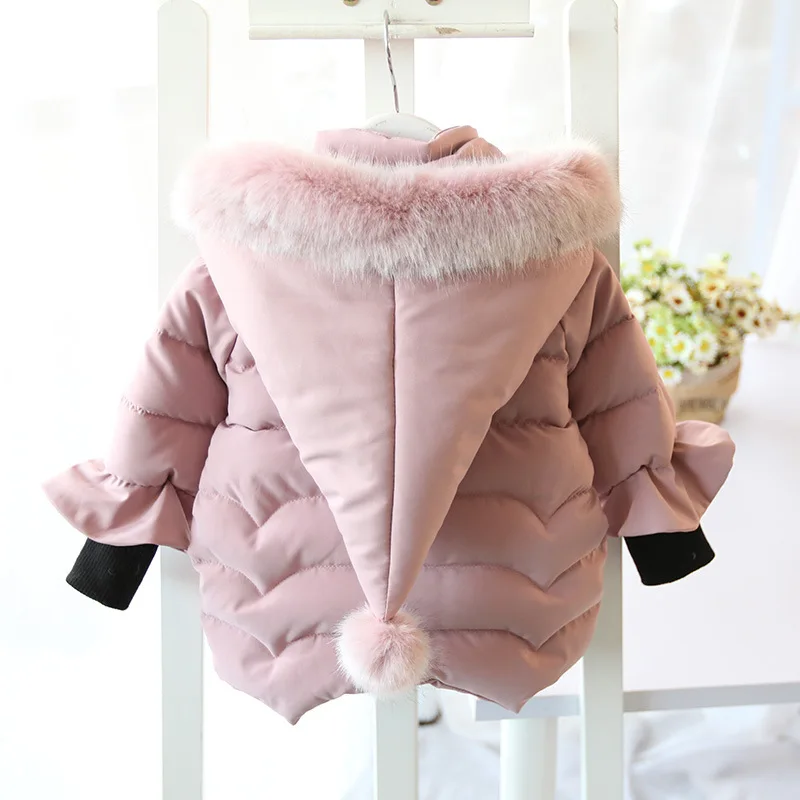 Новое пальто Детская толстовка для маленьких девочек осенне-зимняя куртка для малышей пальто для малышей 8BB020
