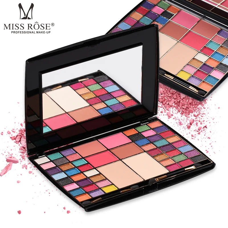 

MISS ROSE 48 color eyeshadow tray 2 color powder 4 color blush makeup box eye shadow makeup box