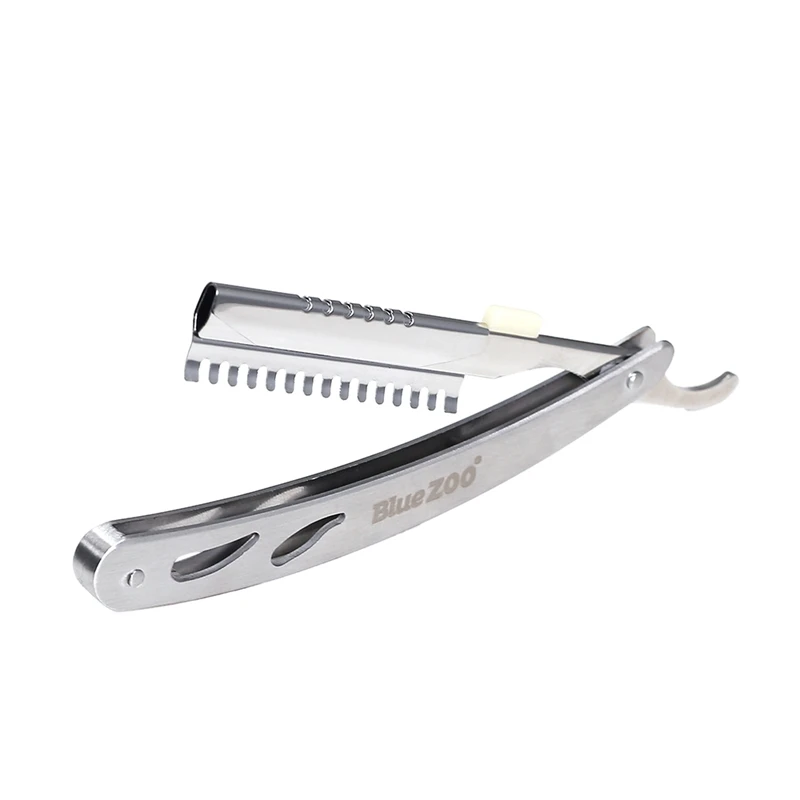 

Blue Zoo Straight Barber Edge Steel Razor Folding Shaving Knife Holder Rack Without Blade