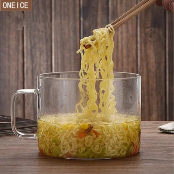 

High borosilicate heat resistant glass Tureens Glass cover with steam hole adult dinner tableware bowl Microwave heating