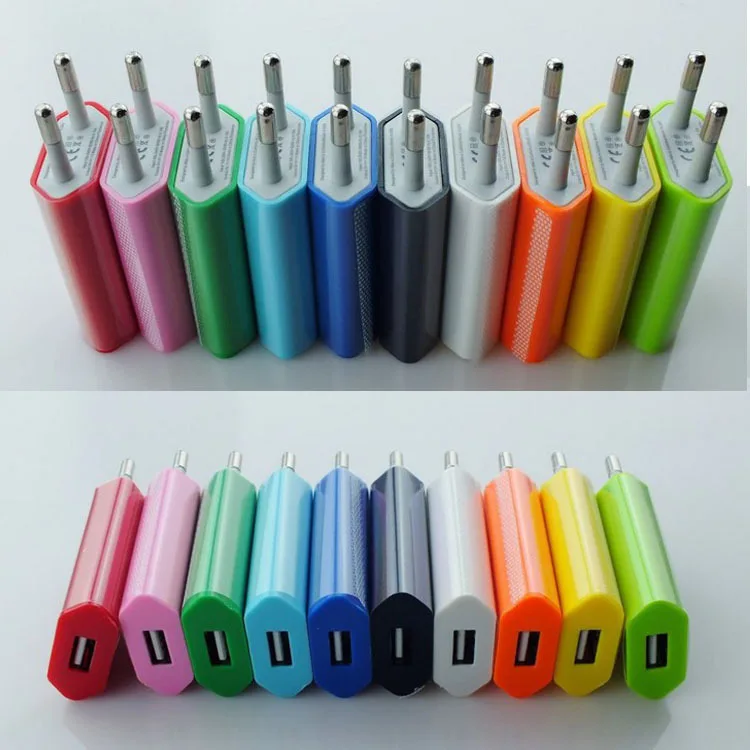 500 шт./лот 5 V 1A штепсельная вилка европейского стандарта AC зарядное устройство USB для дома и путешествий зарядное устройство для мобильного телефона для iPhone 5 4 samsung Galaxy S4 мобильный телефонный адаптер