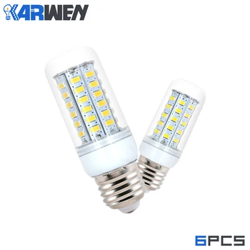 

KARWEN Lampada LED Lamp 220V 24 36 48 56 69 LEDs Chandelier SMD 5730 Candle LED Bulb Light For Home Decoration 6PCS/LOT