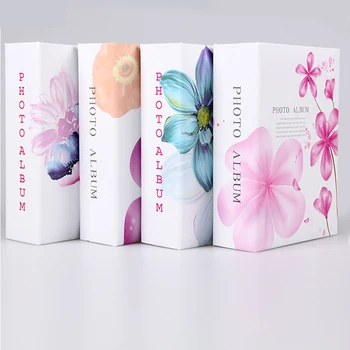 

4R 100 floral Pockets Floral Photo Album Memory Pictures Storage Hold Case Wedding Graduation Commemorative Album Scrapbook