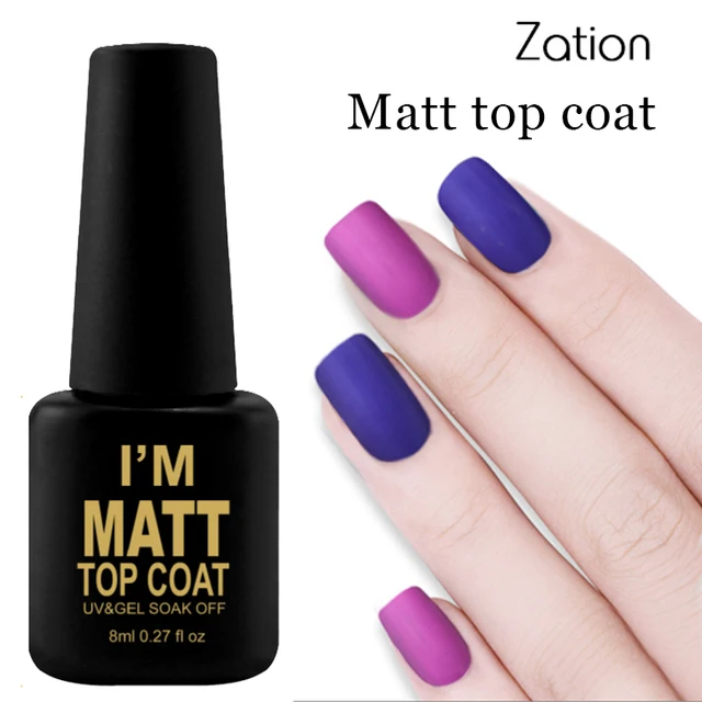 Zation Matt Top Nail Polish Lacquer Transparent Color Top Gel Nail
