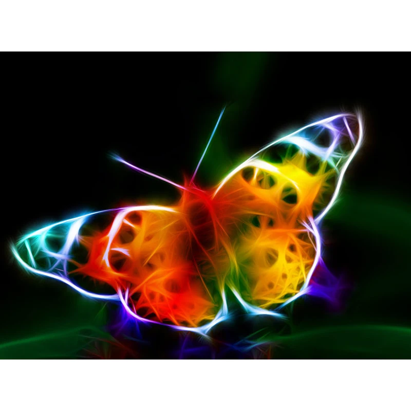 5D DIY Full Square drill Diamond Painting Cross Stitch Cartoon Color butterfly Rhinestone Embroidery Mosaic Home decor | Дом и сад