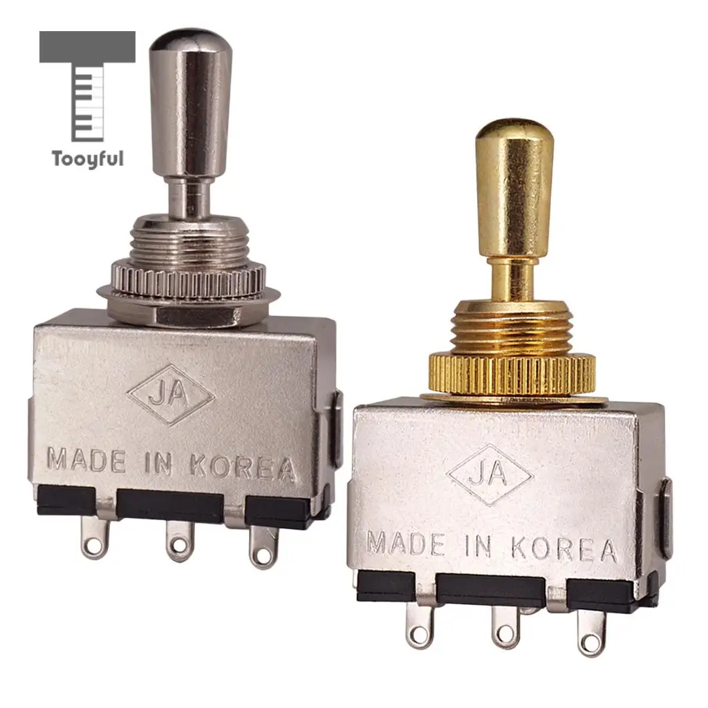 Tooyful гитары металлическая неразъёмная застёжка 3-way Селекторный переключатель тона Переключить с Медь ручка для LP Электрогитары Запчасти