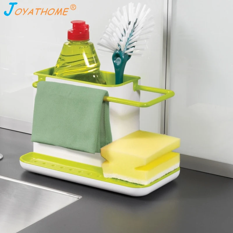 

Joyathome Creative Kitchen Sink Cleaning Drain Rack Storage Rack Sponge Rack Rag Brush Holder Kitchen Household Items