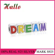 Эмаль мечта бисера Серебряный Рождественские Подвески для изготовления ювелирных изделий Подходит Подвески Серебро 925 оригинальные браслеты изысканные ювелирные