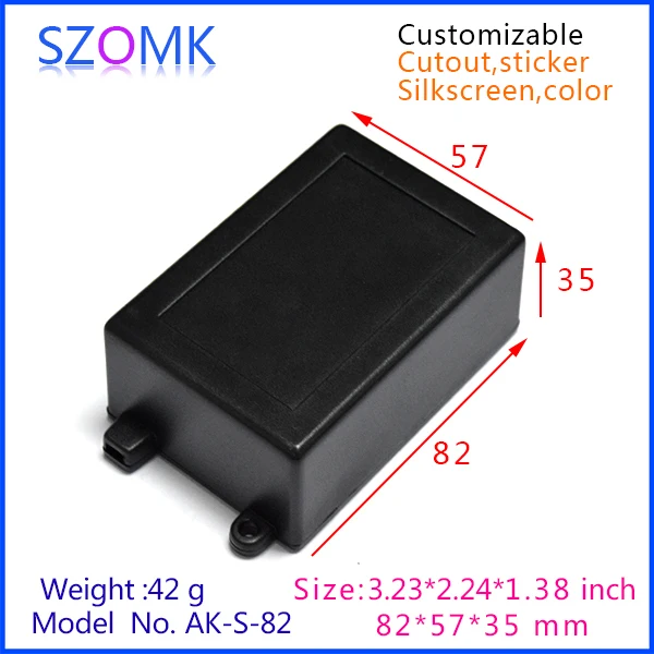

10 pcs/lot Electronic instruments small plastic enclosure plastic switch box in Black color very small used for GPS enclosures
