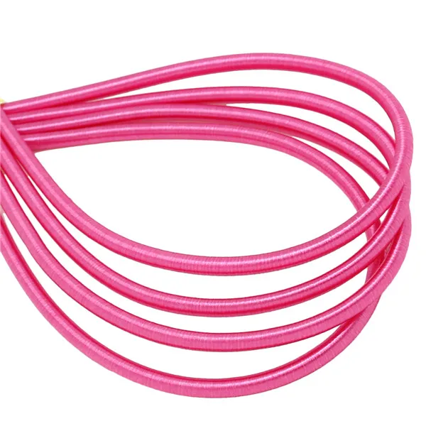 8 мм многоцветный 45 см круглый искусственный полый шнур 16 цветов веревка эластичные шнуры для браслета ожерелье ювелирные аксессуары - Цвет: Fuchsia
