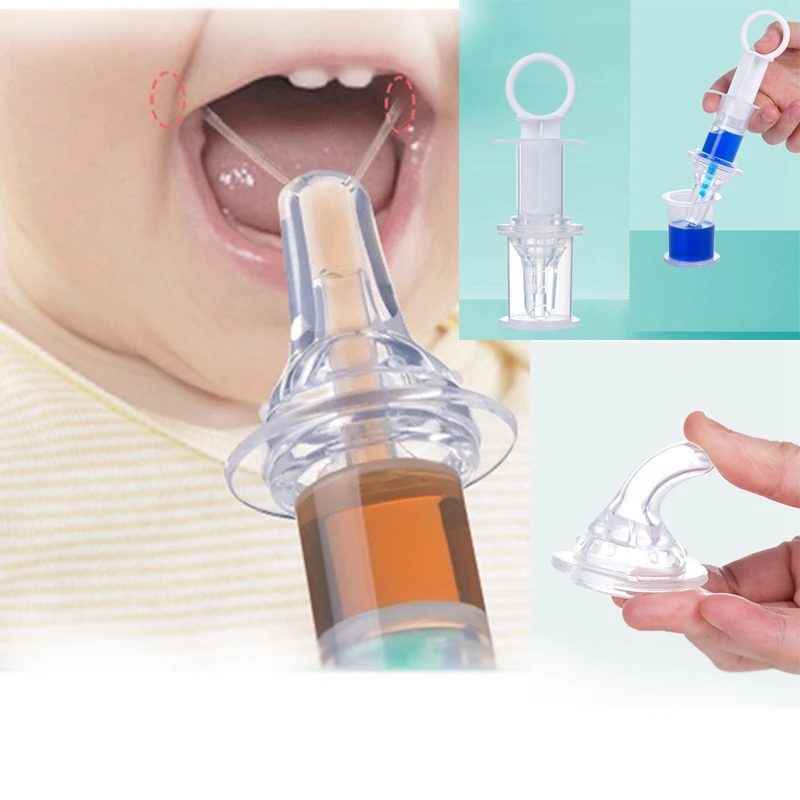 Baby Needle Medicine Dispenser With Measuring Cup PP Syringe Device Drug Feeder Newborn Infant Drug Dropper Kids Medicine Given