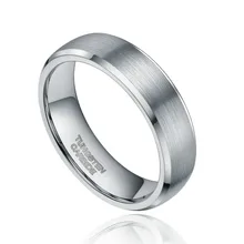 8 mm hombres de tungsteno anillo de bodas Band acabado mate cepillo Center Comfort Fit alto pulido anillo de carburo de tungsteno
