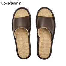 Тапочки из натуральной овечьей кожи; Домашние Нескользящие туфли для мужчин и женщин; модные повседневные тонкие туфли на мягкой подошве; сезон весна-лето