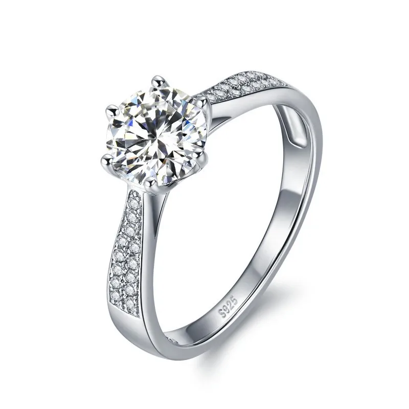 

New Pattern Ring 925 Pure Silver Plated War In Paradise Eight Eight Zirconium Arrow Shi Zhubao Classic Marry Ring