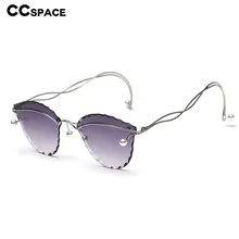 47060 бескаркасные роскошные солнцезащитные очки для мужчин и женщин модные очки UV400 Винтажные Очки