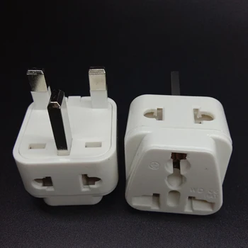 

10pcs White Universal 3 Pin AC Power Plug Adaptor Connector Travel Power Plug Adapter UK AU EU US to UK Adaptor Converter