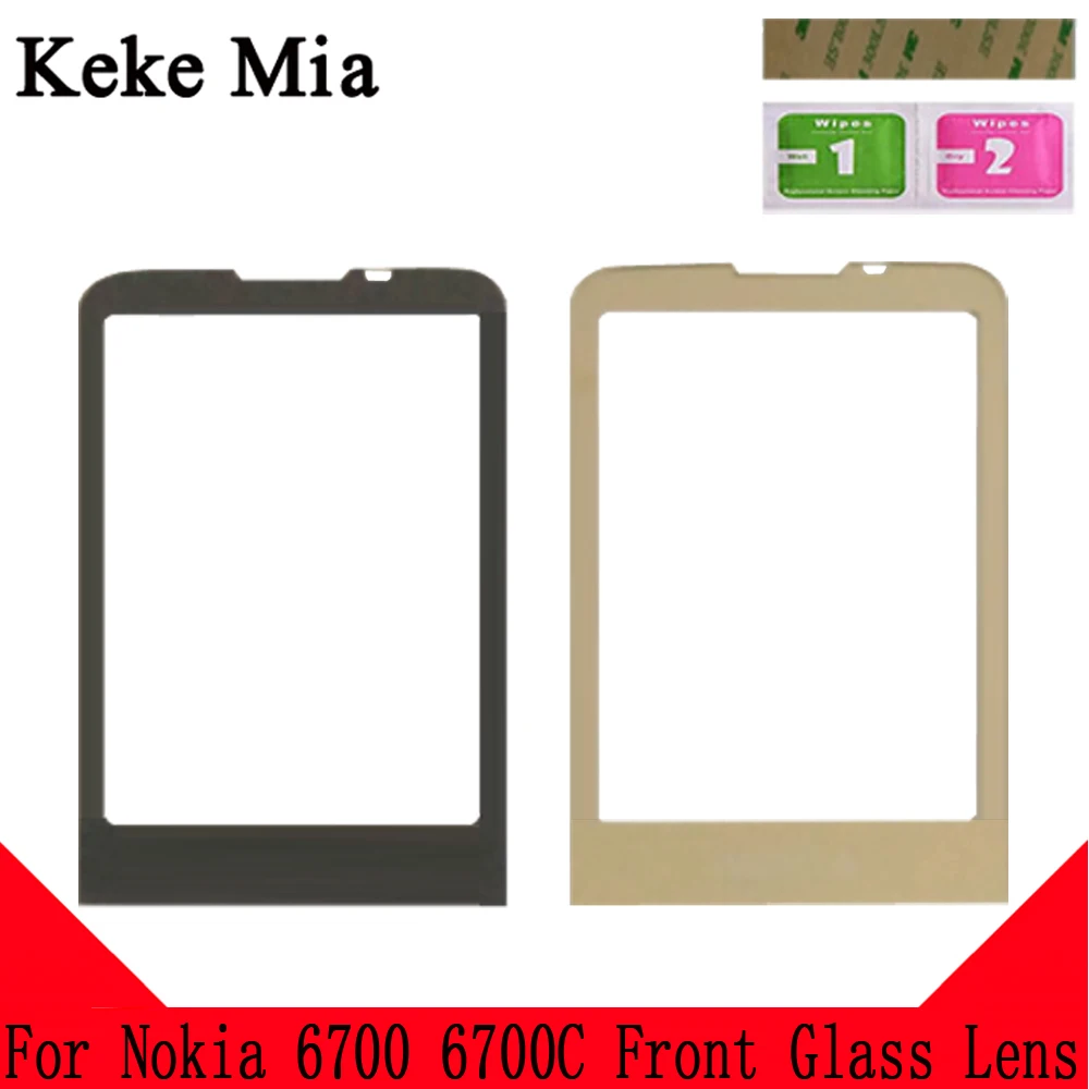 

2.2" inch 100% New Lens Front Panel For Nokia 6700 Front Outer Glass for Nokia 6700C LCD Mobile Phone Free Shipping