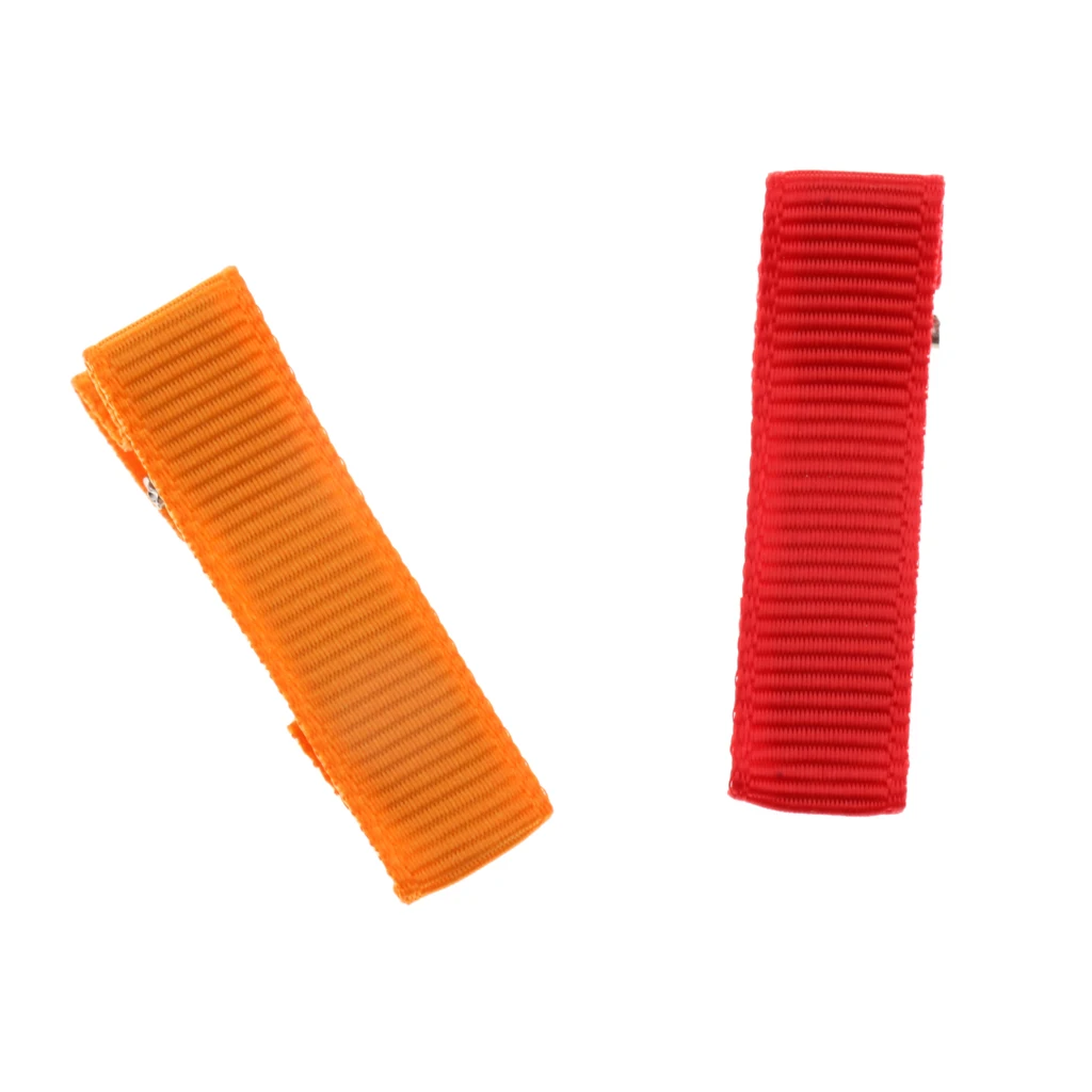 Cute 20Pcs/Lot  DIY Girls Children Baby Kids Fashion Accessories Solid Ribbon Covered Alligator Hair Clips Hairpins
