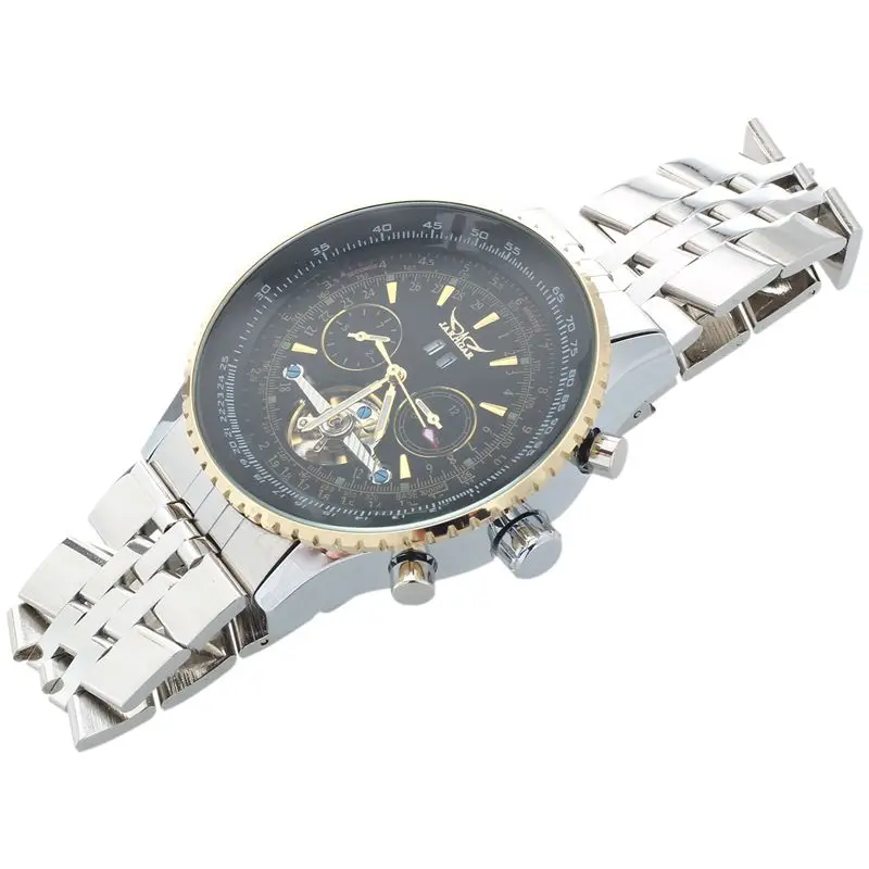 

JARAGAR Mens Multifunction Tourbillon automatic mechanical Wristwatch