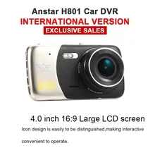Original Car Dvrs Dual Camera Full HD 1080P Dash Cam Anstar H801 Video Recorder Novatek 96655 4.0″ LCD Night Vision Camcorders
