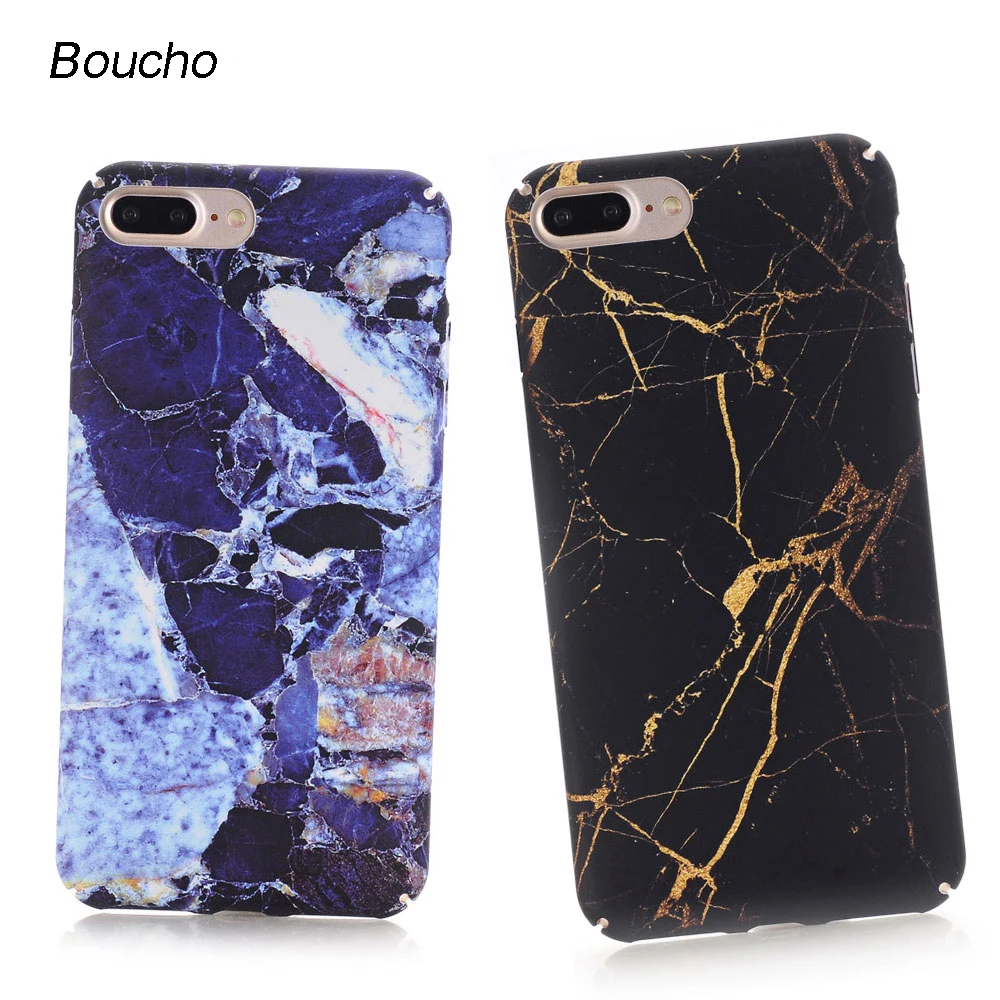 Boucho цветной черный золотой мраморный чехол для телефона s iPhone X 6 6s Fundas Apple 7 8 Plus