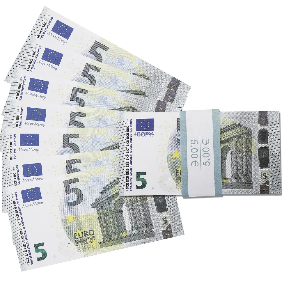 

Pretend Fake Euro Banknotes That Looks Real for Movie Game Kids School Students