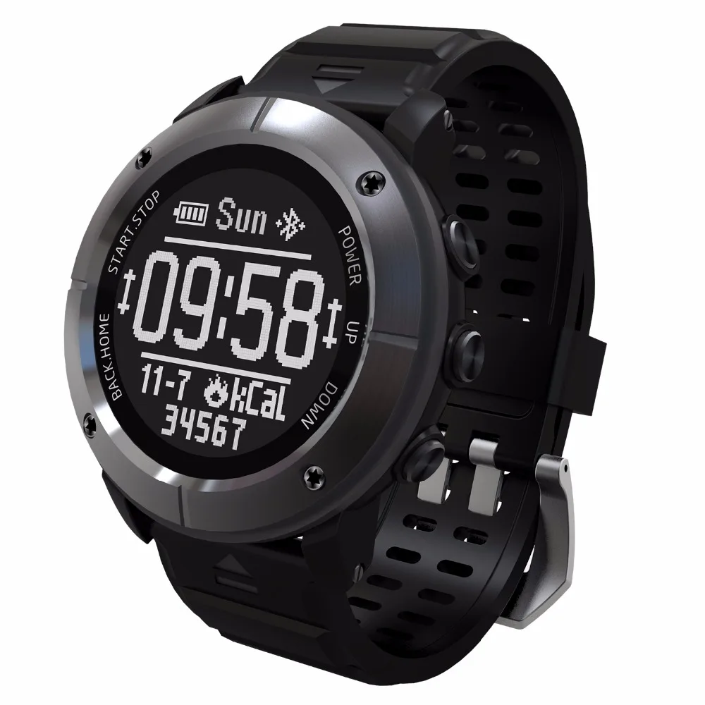 Moveski UW80C Спорт на открытом воздухе smart watch OLED 1,2 дюймов водонепроницаемый IP68 Bluetooth сердечного ритма барометр gps термометр компас