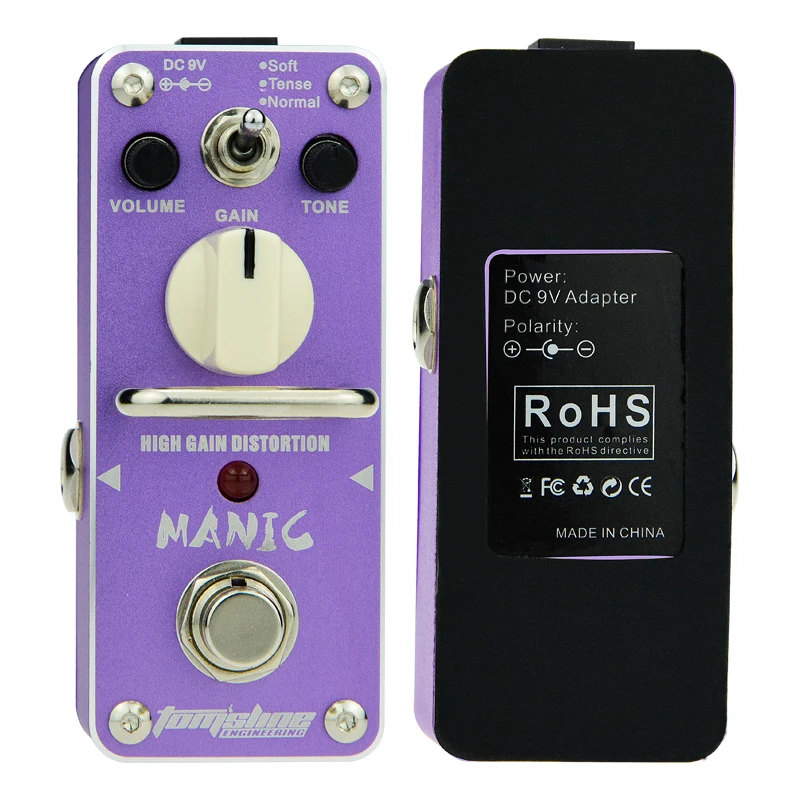 Аромат AMC-3 MANIC высокого усиления искажения педаль мини аналоговые эффекты с истинным обход дизайн