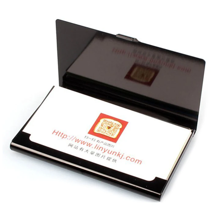 Хороший креативный алюминиевый держатель Полезная коробка Обложка Кредитная Визитная карточка кошелек(черный