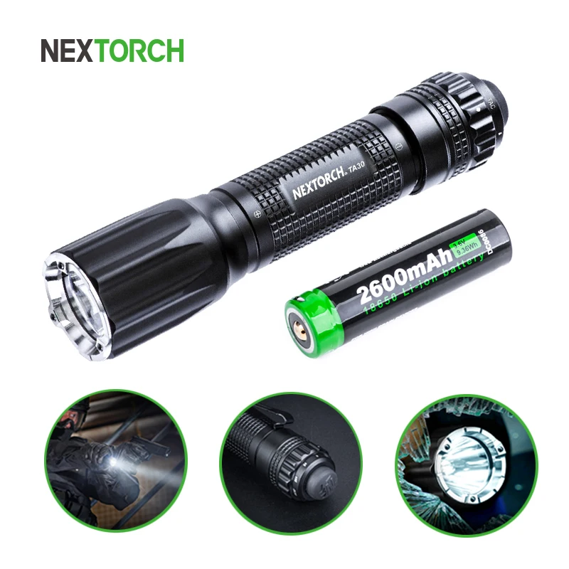  Upgrade 1300 Lumens LED Tactical Flashlight 18650 Battery Ultra Bright Rechargeable Waterproof Mili - 4000144186880