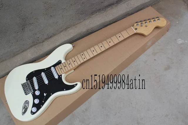 american standard stratocaster white strat electric guitar usa