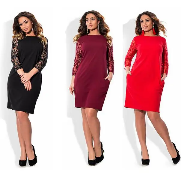 

Women Clothing 2019 big/large size Bodycon Vestidos Patchwork Elegant Summer Work office dress For Fat WF761