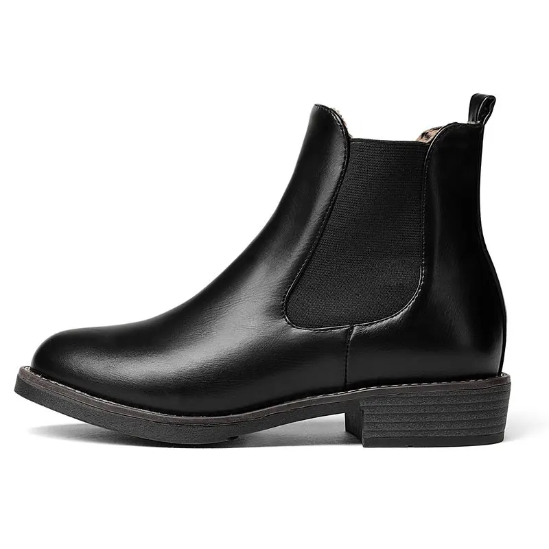 Демисезонные ботильоны Удобные женские ботинки Челси из искусственной кожи на