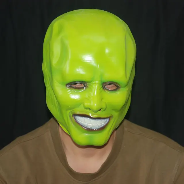 The Jim Carrey Movies Mask Cosplay Green Mask Costume Adult Fancy Dress