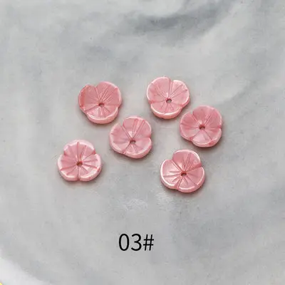 Высший уровень 50 шт жемчужные цветочные украшения для ногтей в японском стиле Маленькие лепестки ромашки жемчужины для дизайна ногтей Шарм - Цвет: 03