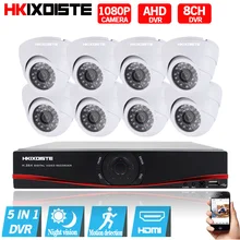 1080P HD 2.0MP Security Camera System 1080P HDMI CCTV Video Surveillance 8CH DVR +AHD Cameras +power adapter+ video cable etc
