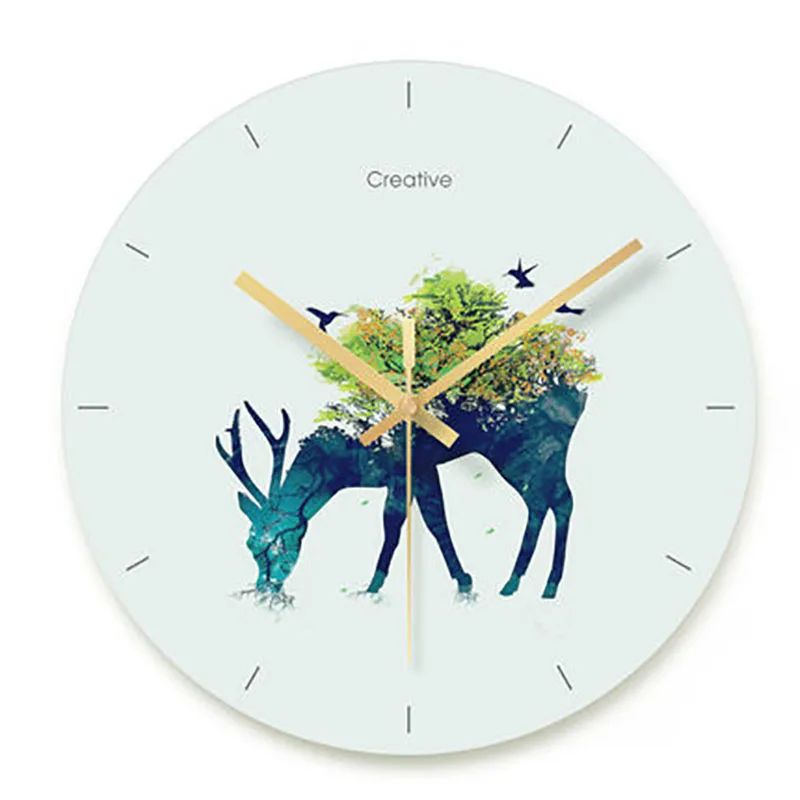 Nordic Wall Clock Modern Design Clocks Home Decor Living Room Modern Minimalist Creative Silent Electronic Clock Decor WZH230 - Цвет: Style B