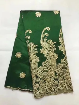 

2018 New style black french george lace high quality african french sequins lace fabric unique george laces for wedding