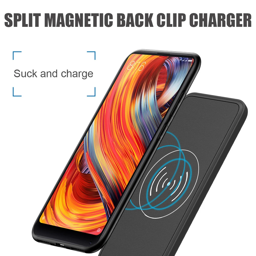 Для samsung Note9 магнитное зарядное устройство с зажимом для задней панели беспроводной быстрой зарядки телефон с противоударной защитой крышка Сплит батарея