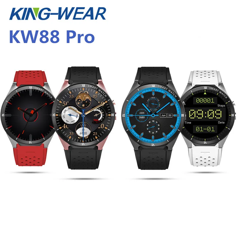 KingWear KW88 Pro 3g Smartwatch телефон 1 39 дюймов Android 7 0 MTK6580 4 ядра 1. Гц ГБ Оперативная память 16