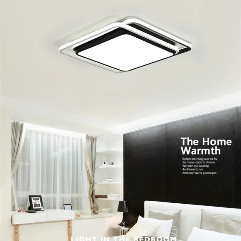 

Led bedroom lamp simple modern creative personality small bedroom room lamp warm romantic Nordic style square ceiling lamp