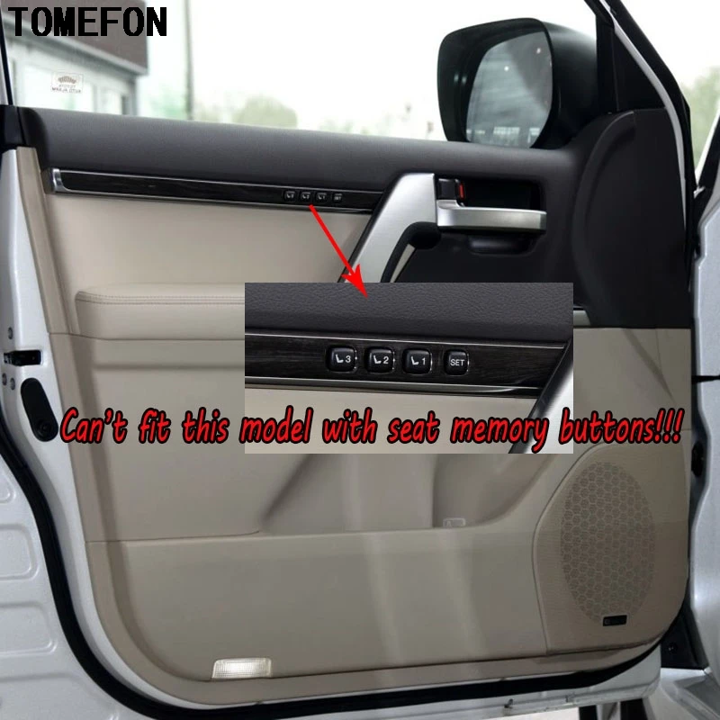 4 шт. для Toyota Land Cruiser LC200 2008 2015 2016 2017 ABS Хромированная Внутренняя дверь декоративная