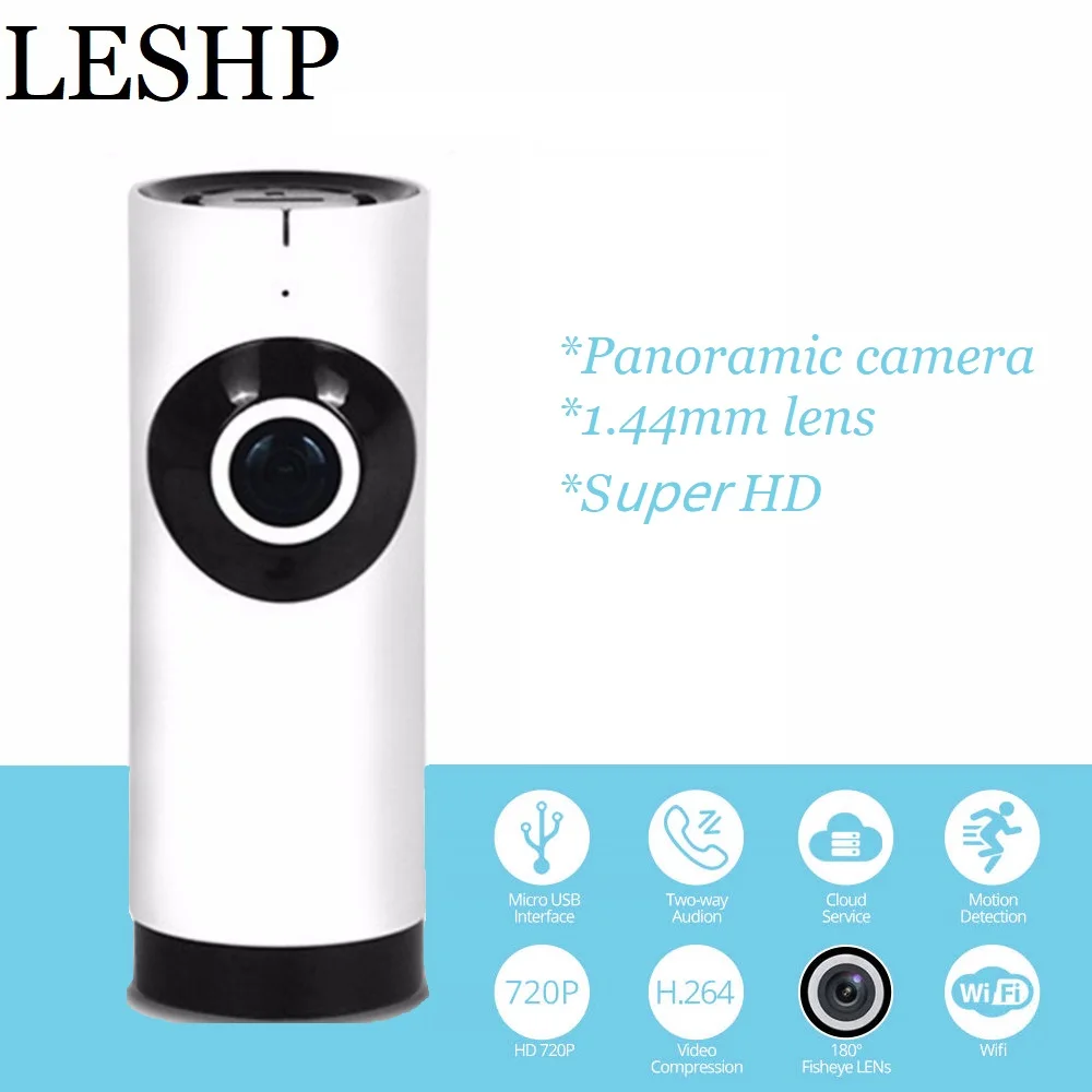 

LESHP HD 720P Household Mobile Phone Monitoring Surveillance Wireless Camera 180 Degree WiFi Baby Pet Monitor Security Camera