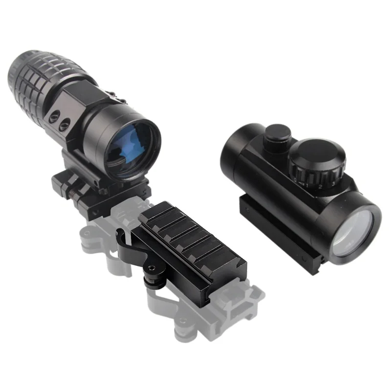 Compacto com Lente de Aumento Vermelho e Verde para Airsoft com Riser Trilho de Montagem de mm Visor Mira Holográfica Ponto 20 3x 1x40 5 High Quality Esporte e Lazer