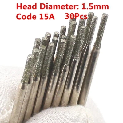 30pcs 2.0 mm lapidaire Super-Mince Diamond Drill Bit Trou Coupeur Scie agate gemmes 